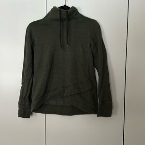 Women’s olive green high neck sweatshirt